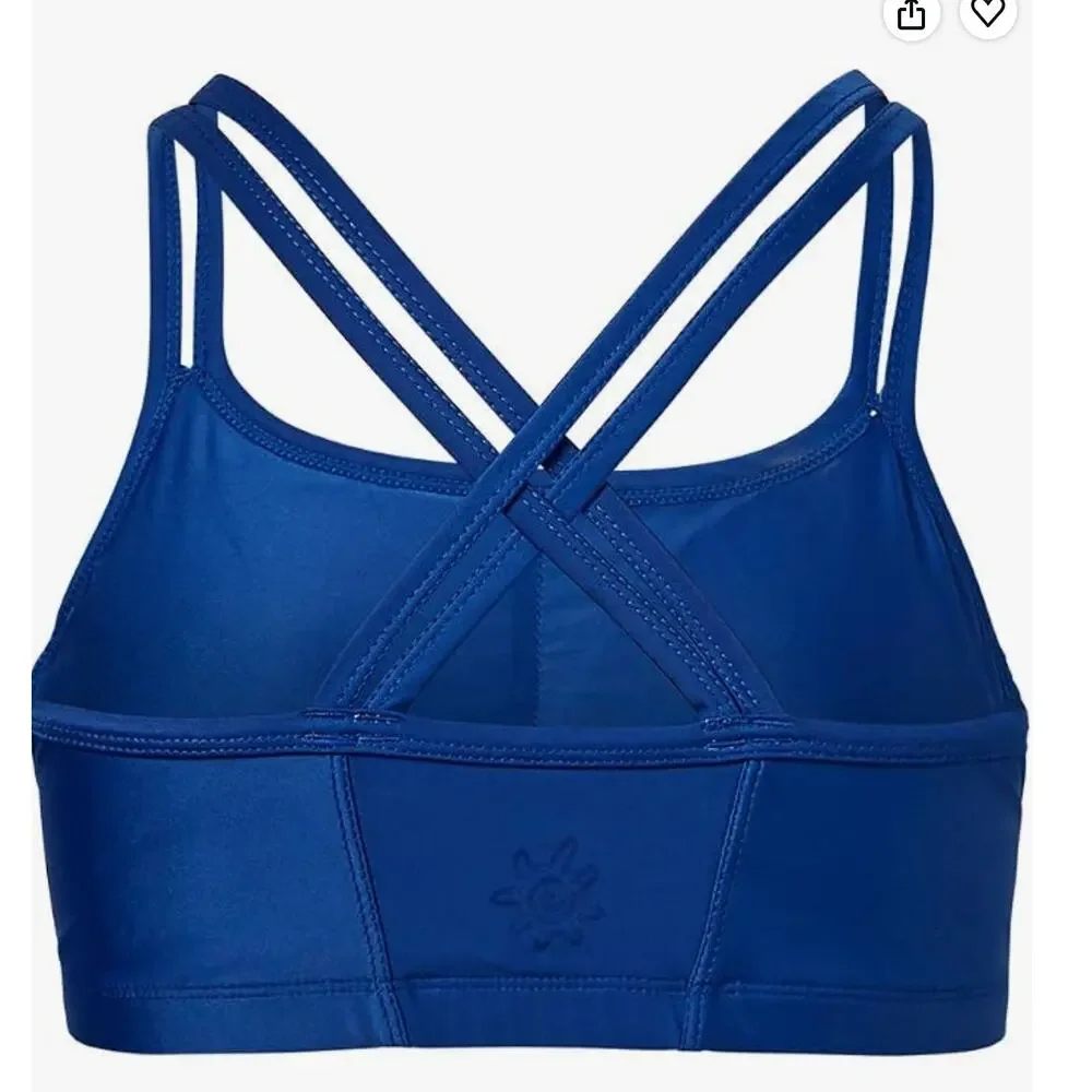 UV SKINZ Women’s Crisscross Swim Bra - UPF 50+ Sun Protection blue teal sz 3XL